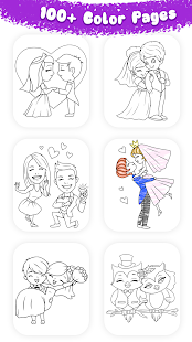 Bride And Groom Coloring Book