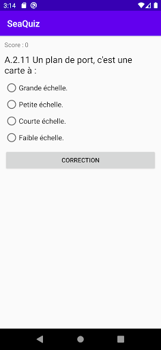 Android application SeaQuiz screenshort