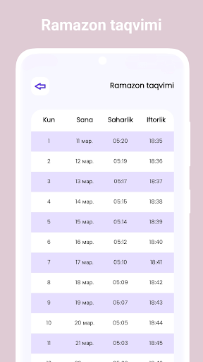Ramazon Taqvimi Screen 2