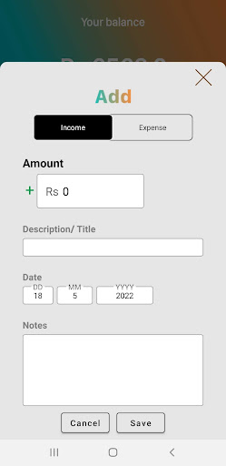 My Money Screen 2
