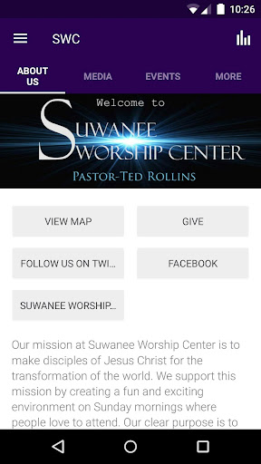 Android application Suwanee Worship Center App screenshort