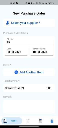 Fabric & Garment PO Screen 2