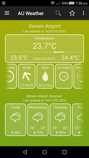 AU Weather Australia Screen 2