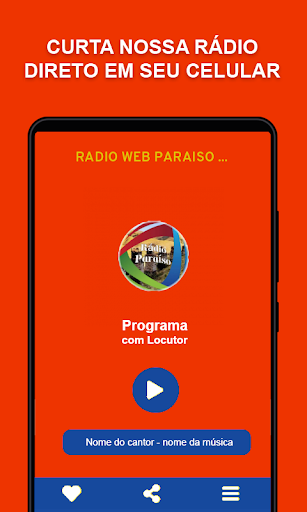 Android application Rádio Web Paraíso screenshort