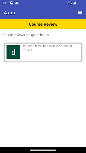 Android application Axon online learning app screenshort
