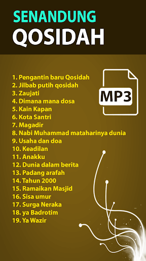 Android application Senandung Qosidah Lagu Religi screenshort