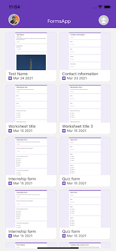 Android application FormsApp - Manage your Forms screenshort