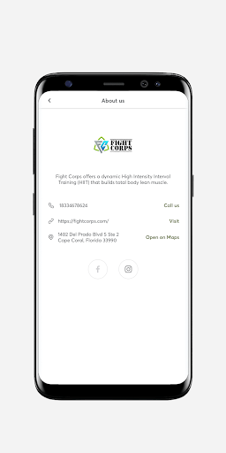 Screenshot of Fight Corps Fitness