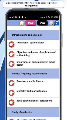 Epidemiology Course Screen 3