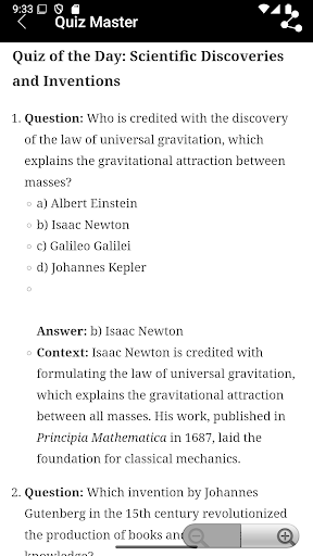 Quiz Master - Quiz of the Day