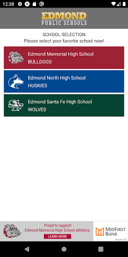 Edmond Athletics Screen 2