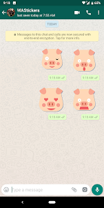 Adesivos porcos para WhatsApp