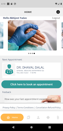 Android application Patient app screenshort