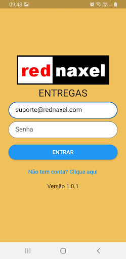 Android application Rednaxel Entregador screenshort