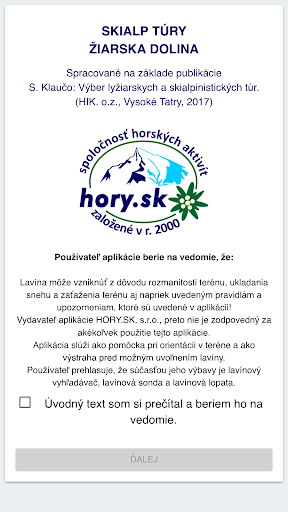 Android application Skialp Túry - Žiarska dolina screenshort