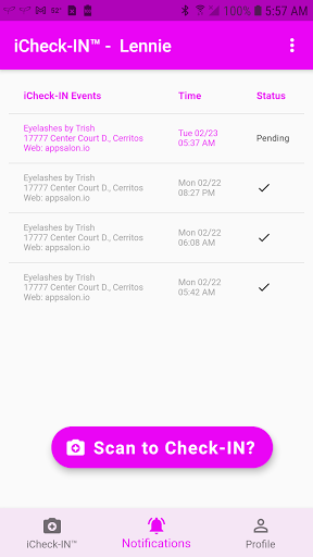 Contactless iCheck-IN for Clie Screen 3