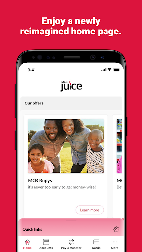 Android application MCB Juice Seychelles screenshort