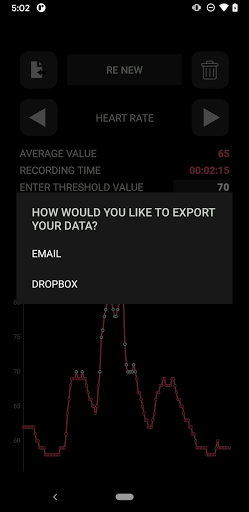 Android application Heart Rate Variability Logger screenshort