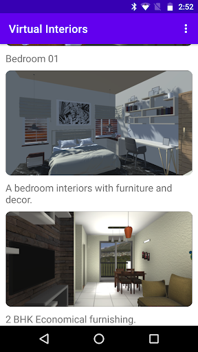 Android application 3D Interior Design Folio screenshort