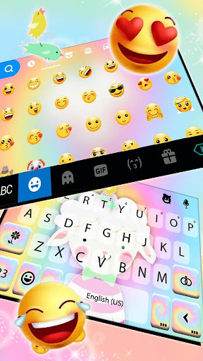 Rainbow Sheep Keyboard Theme Screen 3