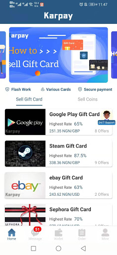 Android application Karpay screenshort