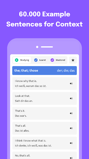 3000 Most Common German Words Screen 2