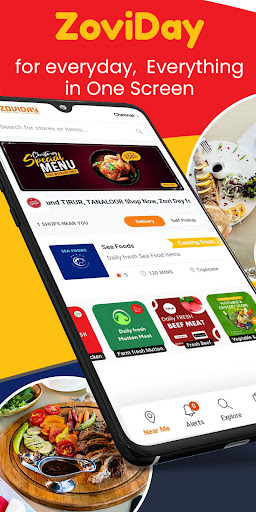 Android application ZoviDay - Online Food Delivery screenshort