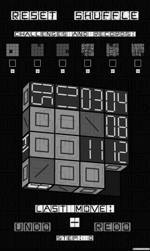 Slide Puzzle with 3D Cubes Ro