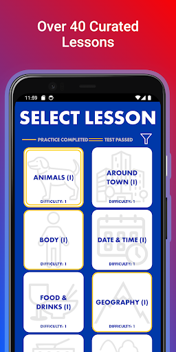 Android application Flash Learn: Tagalog screenshort