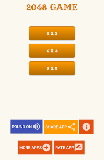 Android application 2048 game screenshort