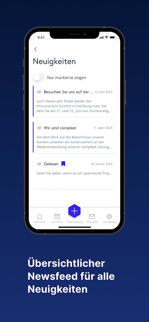 Android application mycompleet time screenshot