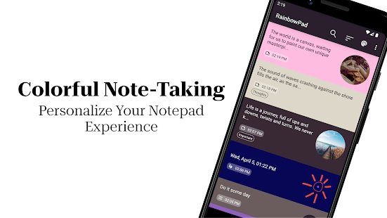 RainbowPad: Color Note Notepad Screenshot