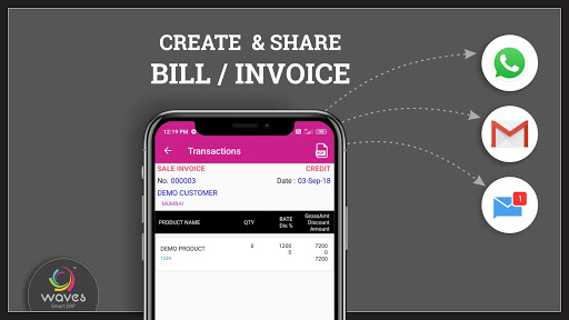 Waves ERP GST Billing app Screen 2