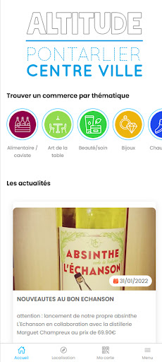 Android application Fidélité Altitude - Pontarlier screenshort