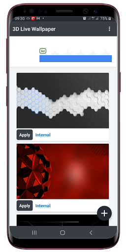 Android application 3D Live Wallpaper screenshort