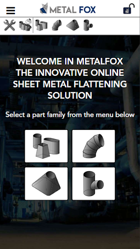 Android application Sheet Metal Calculator screenshort