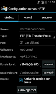 AndFTP (Client FTP) Capture d'écran