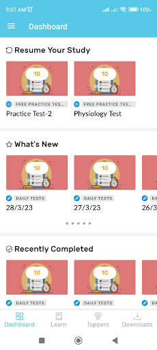 Android application PrepAyurveda Exam screenshort