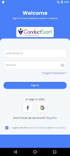 Online Exam App - Pilot-1 Screen 2