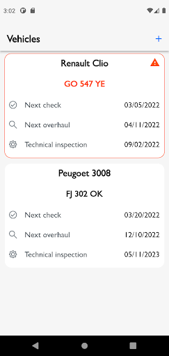 Android application Vehicles screenshort