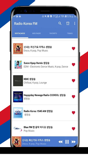 Radio Korea kpop Screen 2