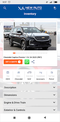 Android application New Auto screenshort