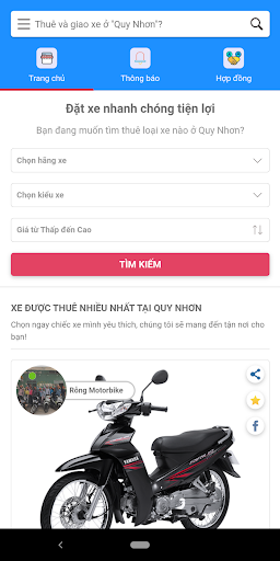 Android application TRAVEL LOOK: THUÊ XE MÁY screenshort