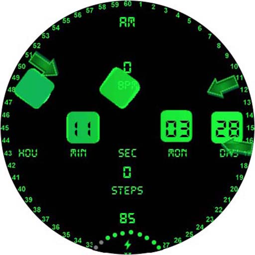 Animated Green Cubes