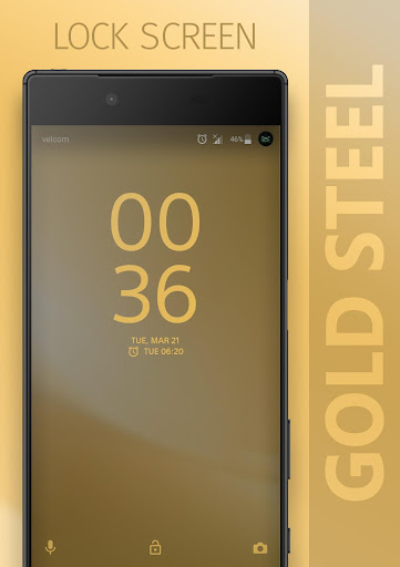 GOLD STEEL Xperia Theme Screen 2
