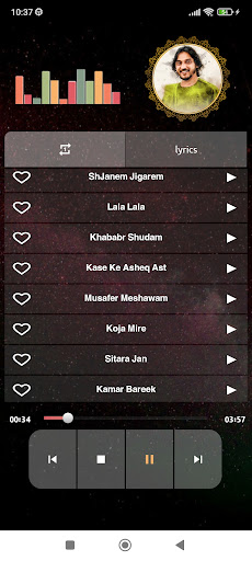 آهنگ های شرافت پروانی Screen 2