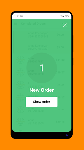 Orders.co Manager Screen 2