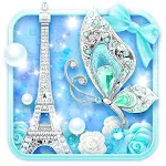 Cover Image of Download Turquoise Diamond Butterfly Live Wallpaper 2.4.2 APK