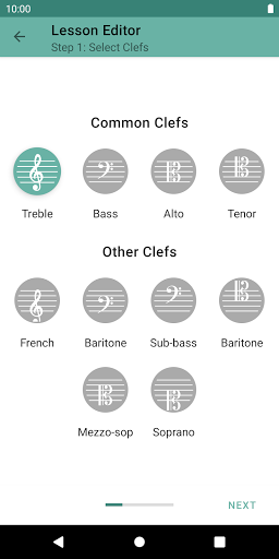 Screenshot of Clefs: Music Reading Trainer