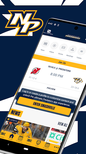 Android application Nashville Predators App screenshort